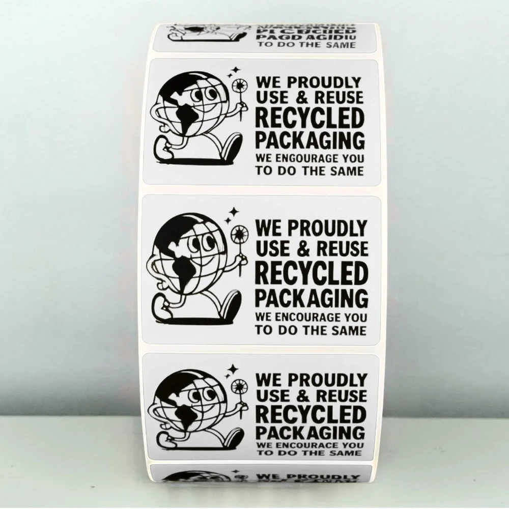 Recycled Packaging Stickers – Eco Friendly Labels for Shipping and Orders